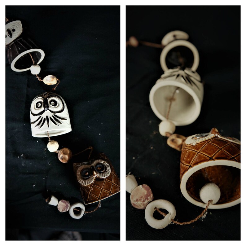 70er Jahre Boho skandinavisch d\u00e4nische Keramik Eule Mobile