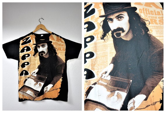 Vintage FRANK ZAPPA All Over Tshirt - Vng Hippie