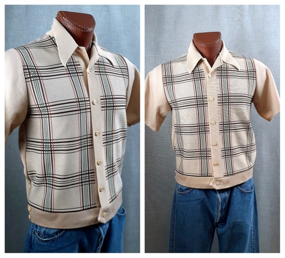 Vintage 50's 60's Men's Knit Shirt - Mid Century M