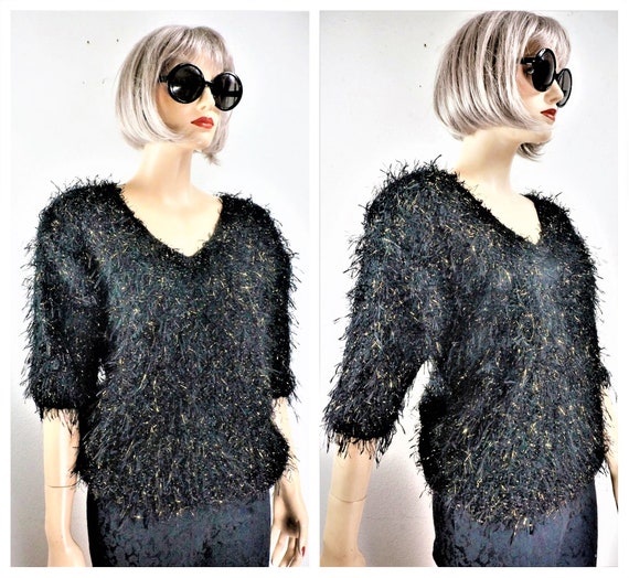CLEARANCE 80's Fuzzy Mohair Sweater - Mohair Angor