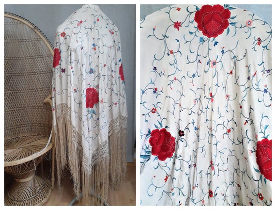 20s Piano Shawl - Art Deco Canton Manton de Manila