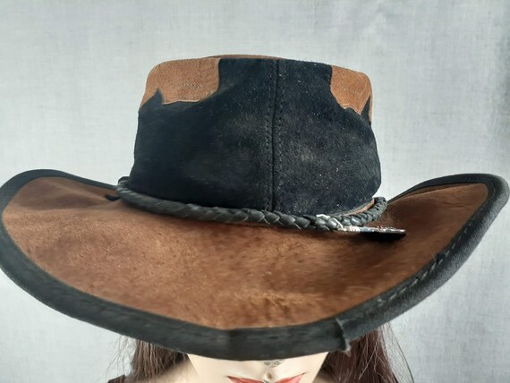 1970's Suede Hippie Rocker Leather Hat - Vng Flopp