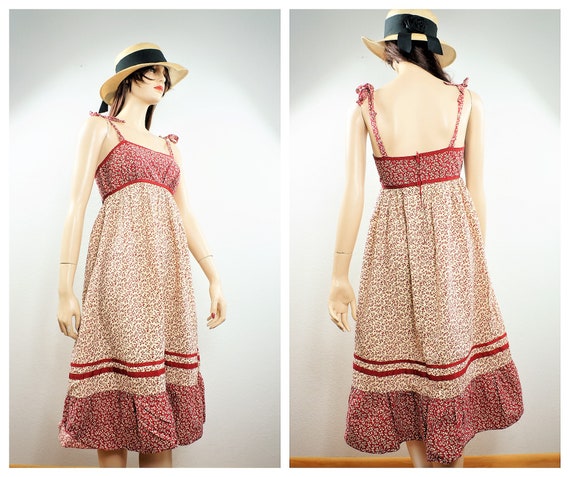 70s Gunne Sax Boho Sundress Style - Hippie Patchwo