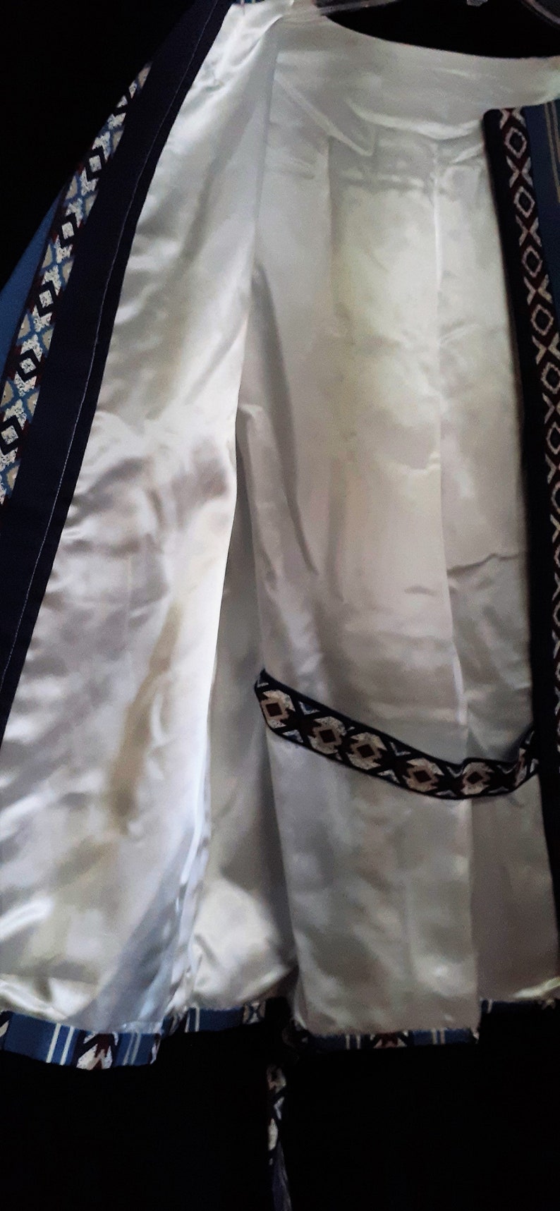 Women/'s 60/'s Long Vest Hippie Vest Vintage 60s Long Vest Handmade Abstract Vest