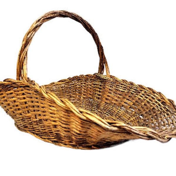 28 INch Circa 1930s 1940s Cherokee Midwestern HUGE Gathering Basket BEAUTIFUL