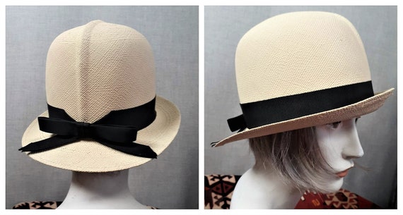 RARE 1920's Straw Panama Hat - Women Panama Straw