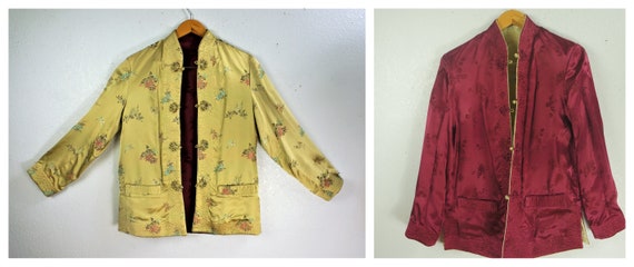 Vintage Oriental Silk Jacket - Embroidered Reversi