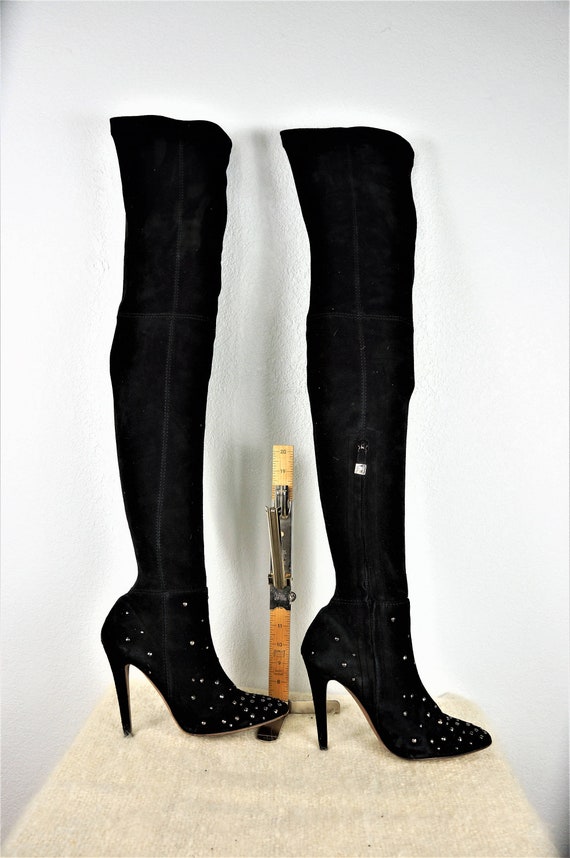 70s Couture Halston Leather Boots - Halston - Yve