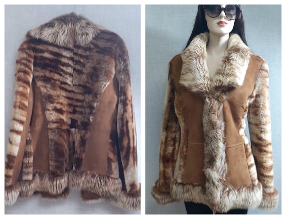 RARE Designer Dyed Shearling Jacket - Sheepskin Pe