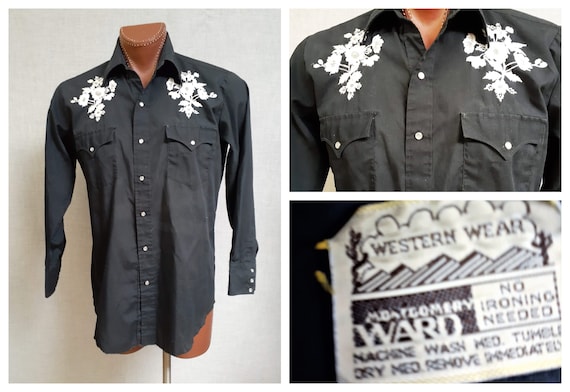 70's Embroidered Western ROCKABILLY Shirt - Vng Mo