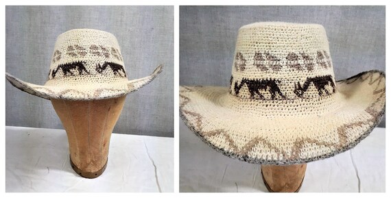 70s Alpaca Cowboy Hat - Peruvian Wide Brim Western
