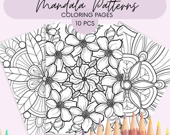 Entspannende Mandala Malvorlagen für Erwachsene - druckbare Stress Relief Muster