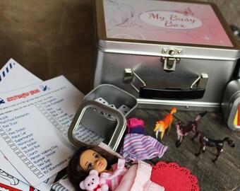 My Busy Box: Portable Kids Activity Kit with Dolls, Magnets, Games and Creative Fun – Perfect Christmas Gift for Children