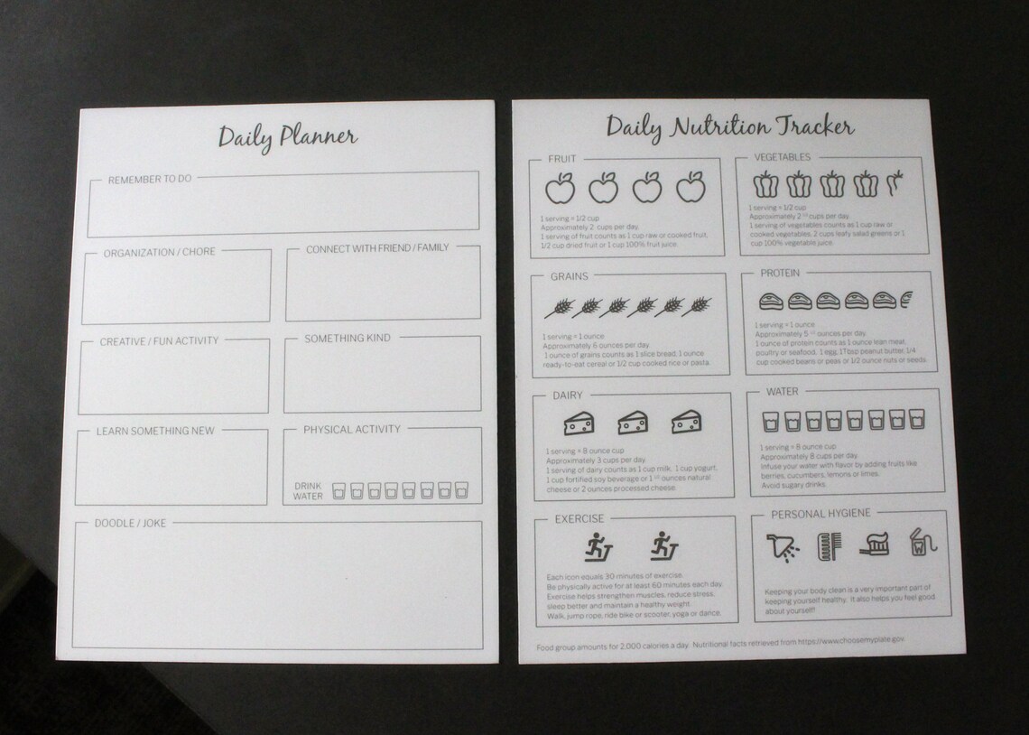 Magnetic Dry Erase Daily Nutrition Tracker Stay at Home - Etsy