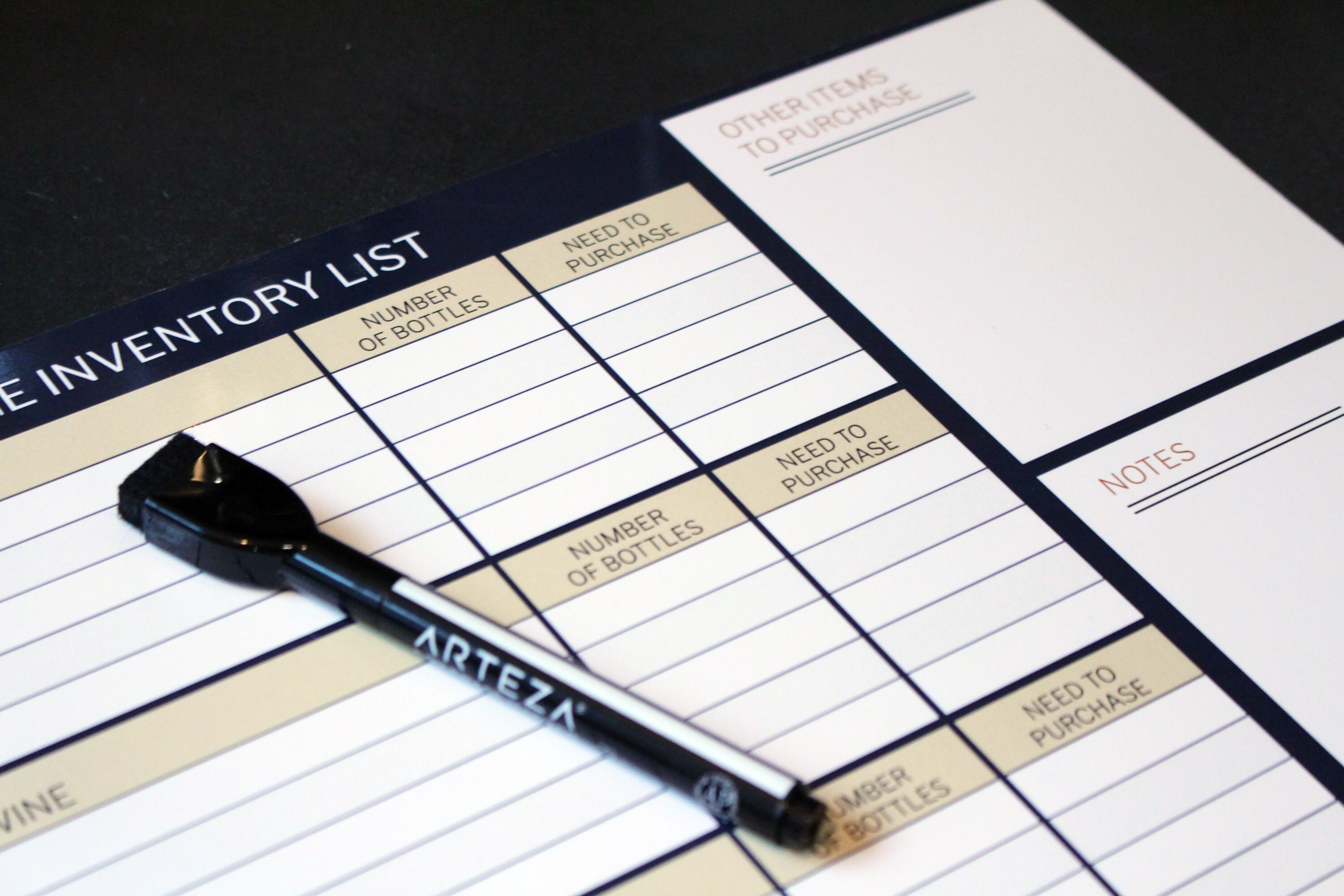 Man Cave Beverage Inventory, Dry Erase Liquor List, Alcohol & Beer ...