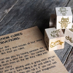 Image showcasing Kids Imagination Cubes Dice Story Gift Set Travel Story - Etsy