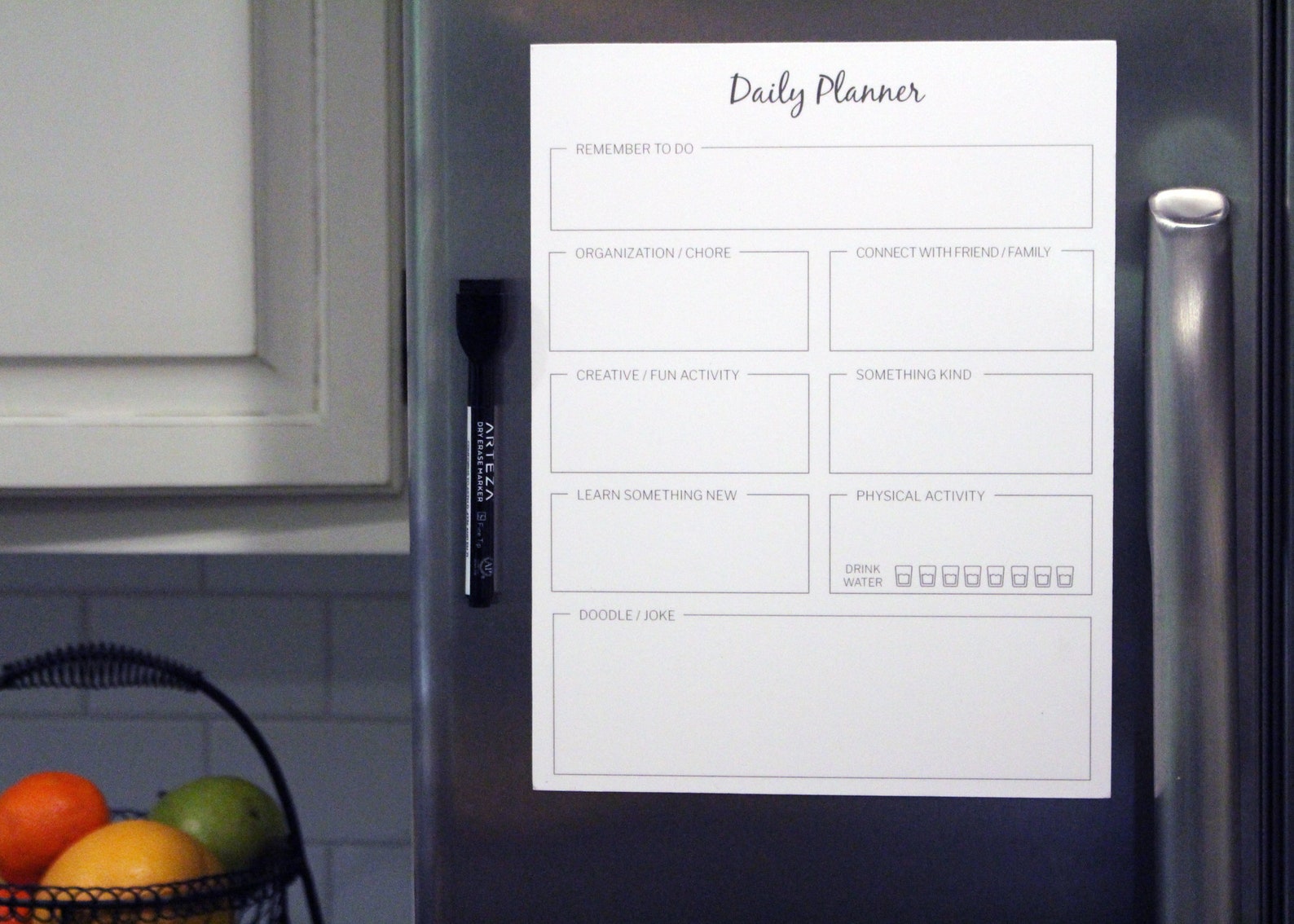 Magnetic Dry Erase Daily Nutrition Tracker Stay at Home - Etsy