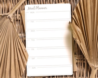 Dry Erase Magnetic Meal Planner, Simple Daily Dinner Planner, Reusable Food Planner, Refrigerator Weekly Supper Plan