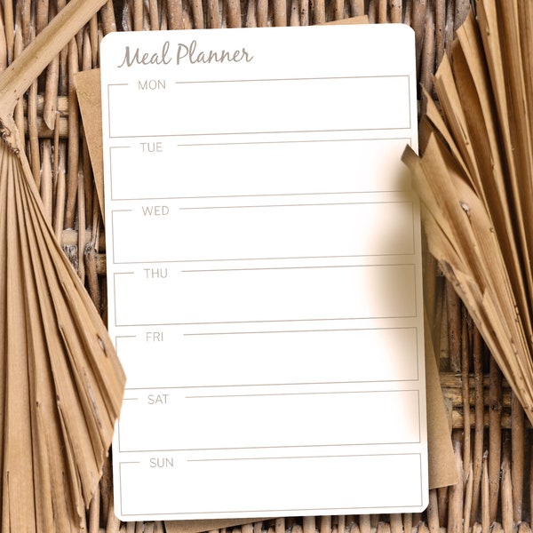 Dry Erase Magnetic Meal Planner, Simple Daily Dinner Planner, Reusable Food Planner, Refrigerator Weekly Supper Plan