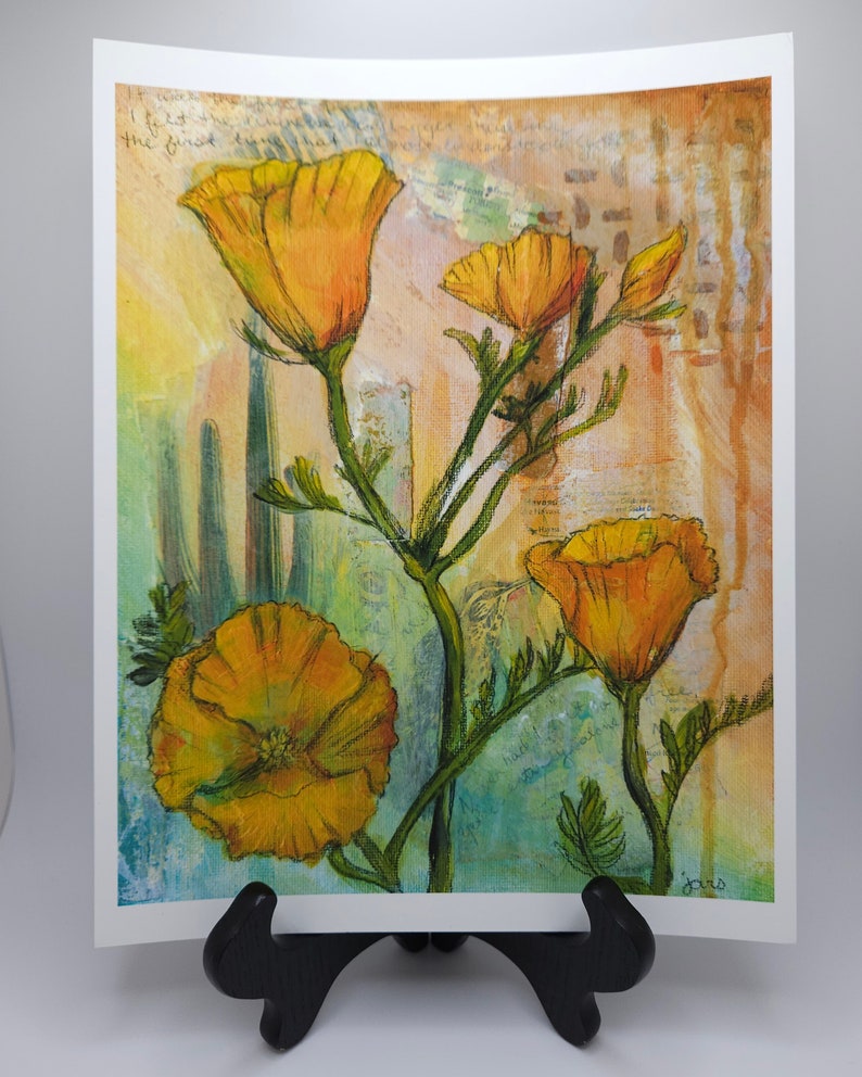 California Poppy digital 8.5 print image 3