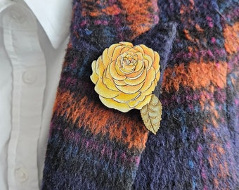 Camellia Flower Brooch