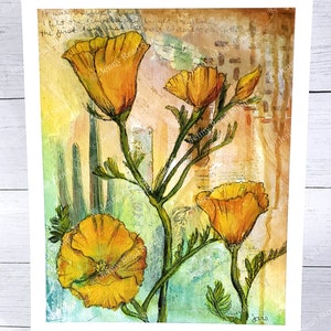 California Poppy digital 8.5 print image 1