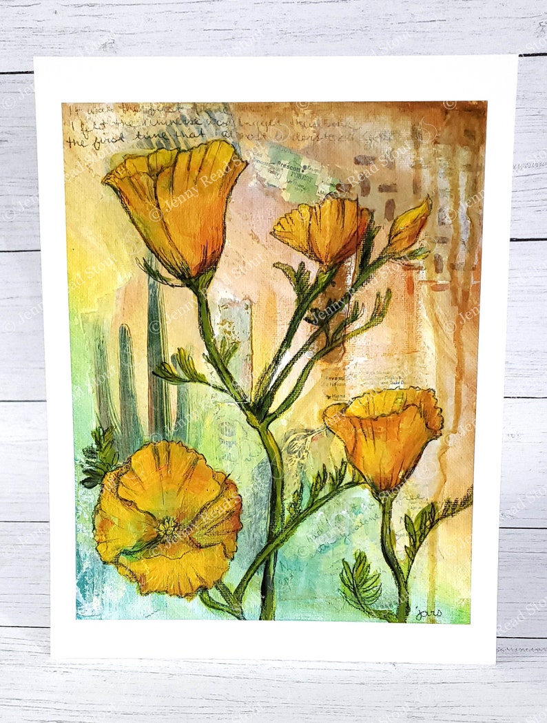 California Poppy digital 8.5 print image 1