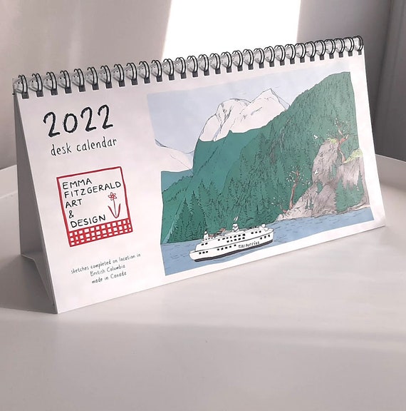 Bc Calendar 2022 2022 Desk Calendar Bc | Etsy