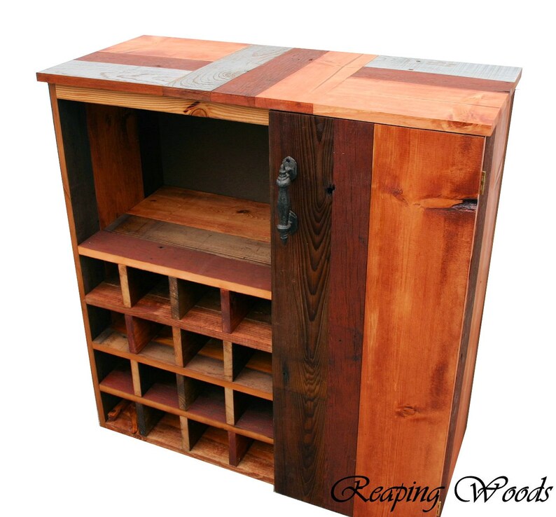 Beautiful... Reclaimed Rustic Mixed Barn Wood Wine Storage Etsy