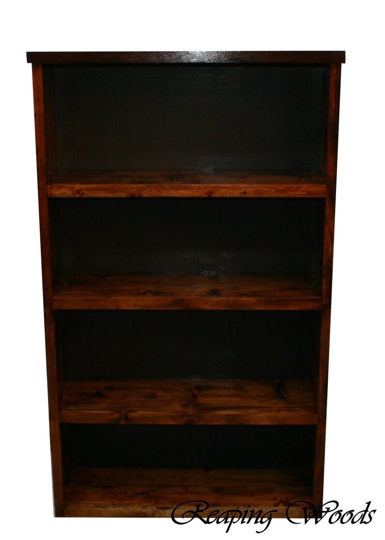 Beautiful Rustic Custom Bookcase 2 Piece Multipurpose Etsy