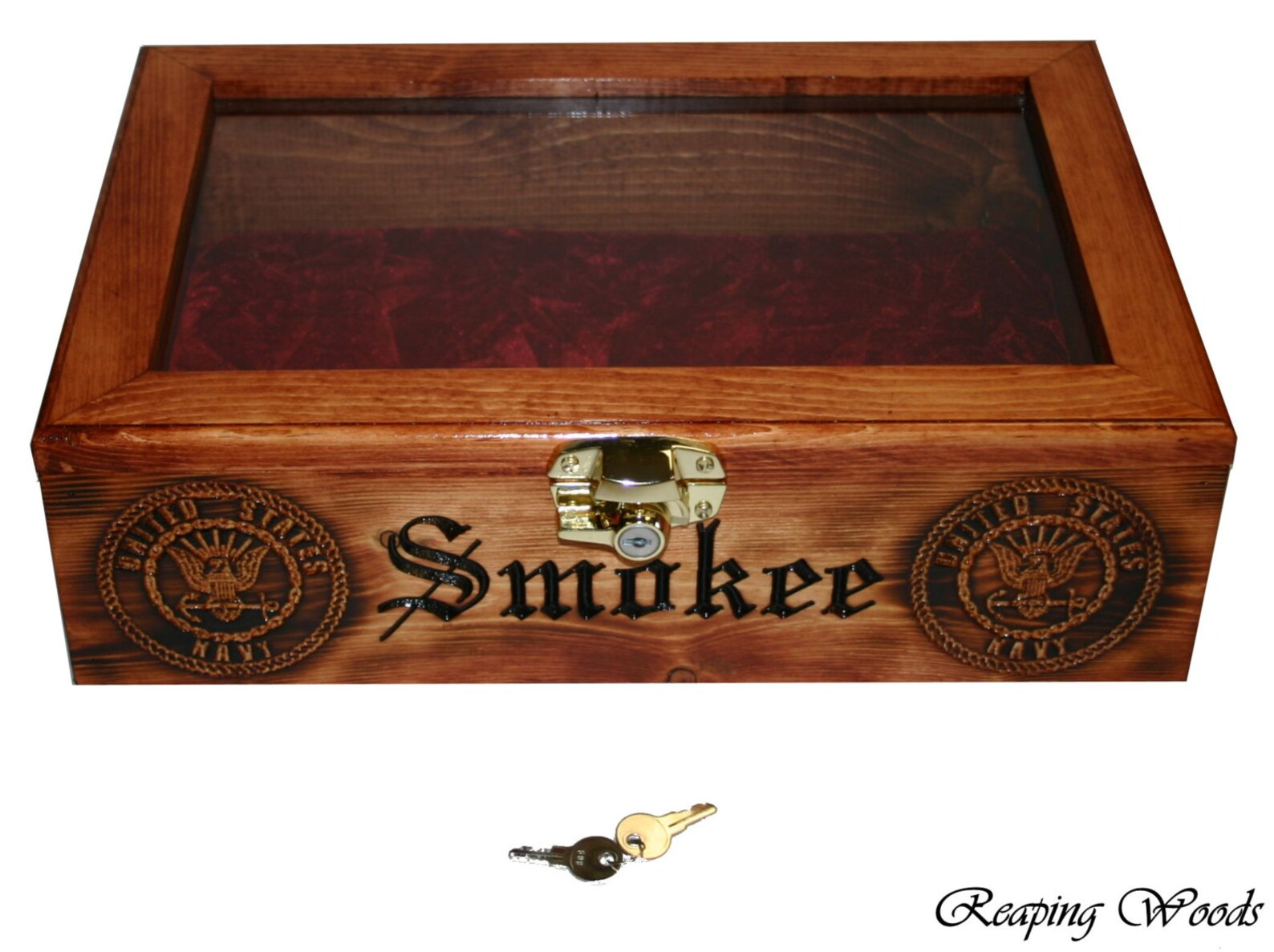 Beautiful Custom Wood Gun Display Boxes With Keyed Sash Lock Etsy