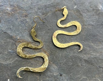 Snake Earrings, Medusa earrings, slither snake earrings