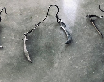 Mini Sword Earring, Dagger Knife Earring, Single