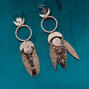 Cicada Earrings, Bug Earrings, Statement Earrings, Cockroach, Wing Earrings image 1