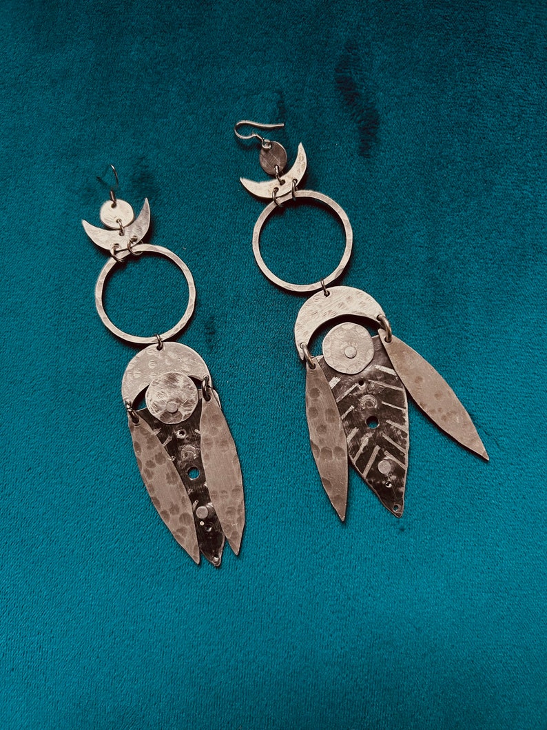 Cicada Earrings, Bug Earrings, Statement Earrings, Cockroach, Wing Earrings image 1