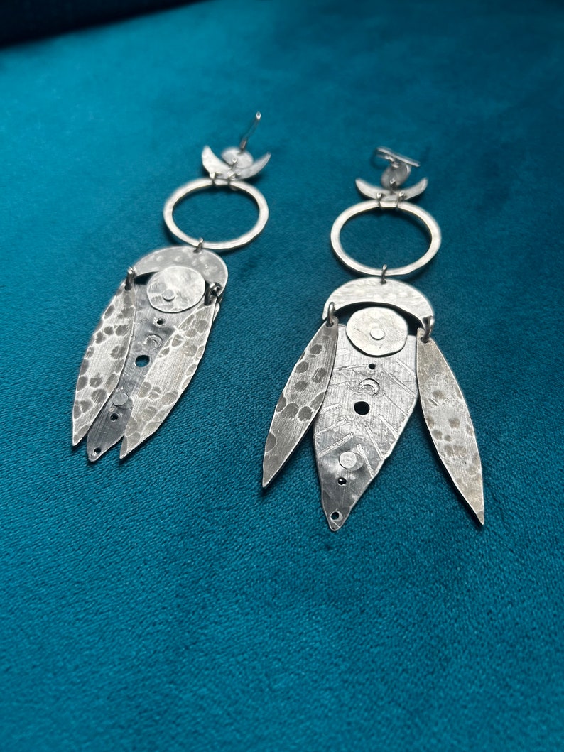 Cicada Earrings, Bug Earrings, Statement Earrings, Cockroach, Wing Earrings image 3