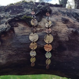 Weaving Winds- Planet Earrings- Celestial Earrings- Statement Earrings- Outer Space Earrings- Mixed Metal- Boho Style