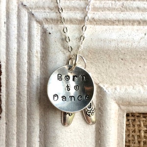 Born to Dance Necklace Jewelry for Dancers Gifts for Dancers Ballet Necklace Dance Necklace Gifts for Ballerinas Domed Necklace