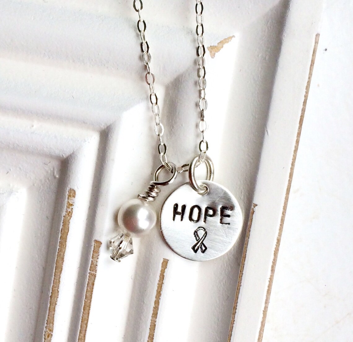 Hope Necklace Inspirational Necklace Awareness Jewelry Awareness