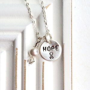 Hope Necklace Inspirational Necklace Awareness Jewelry Awareness