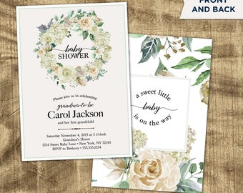 grandma baby shower invitations