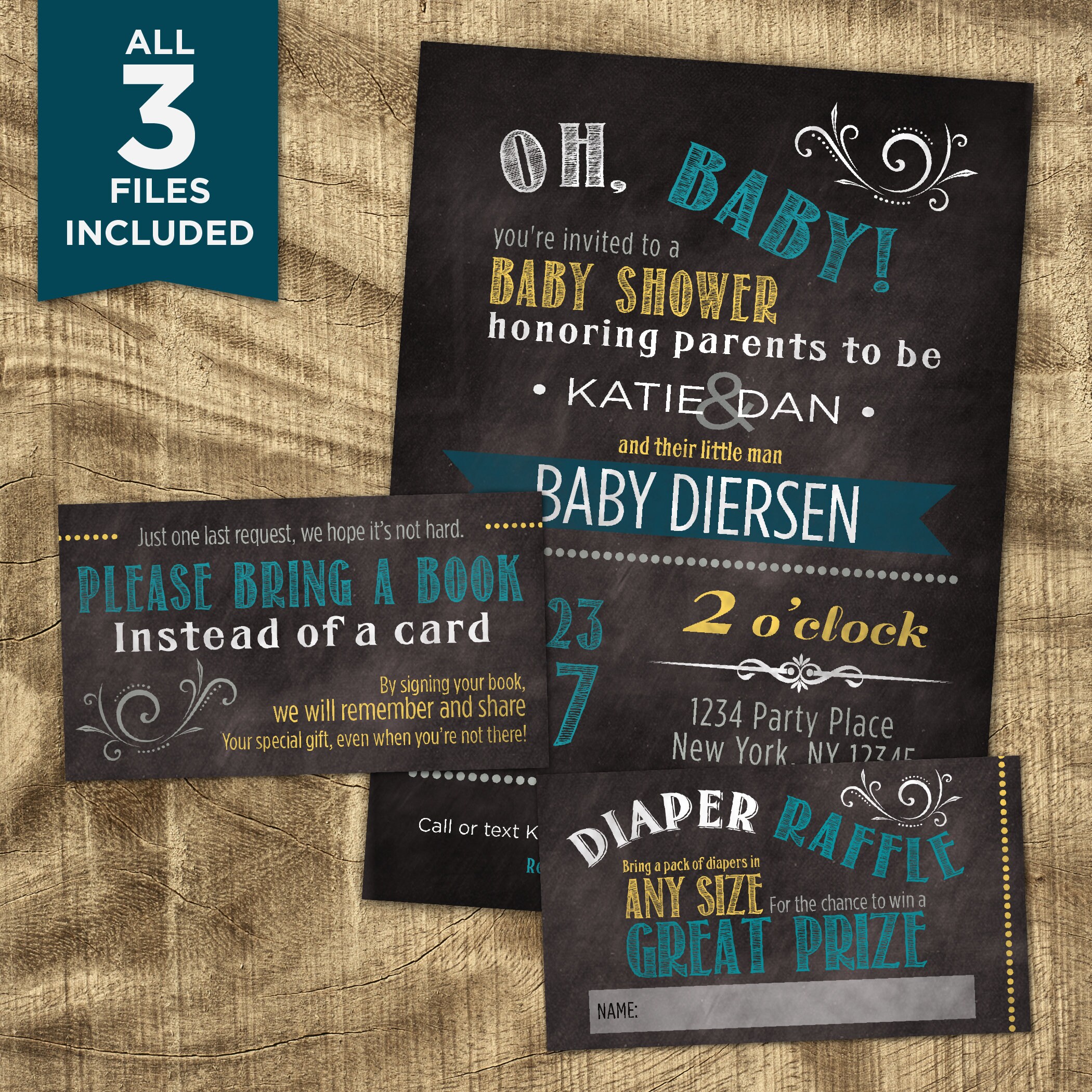 Gender Neutral Baby Shower Invitation kit Coed baby shower Etsy