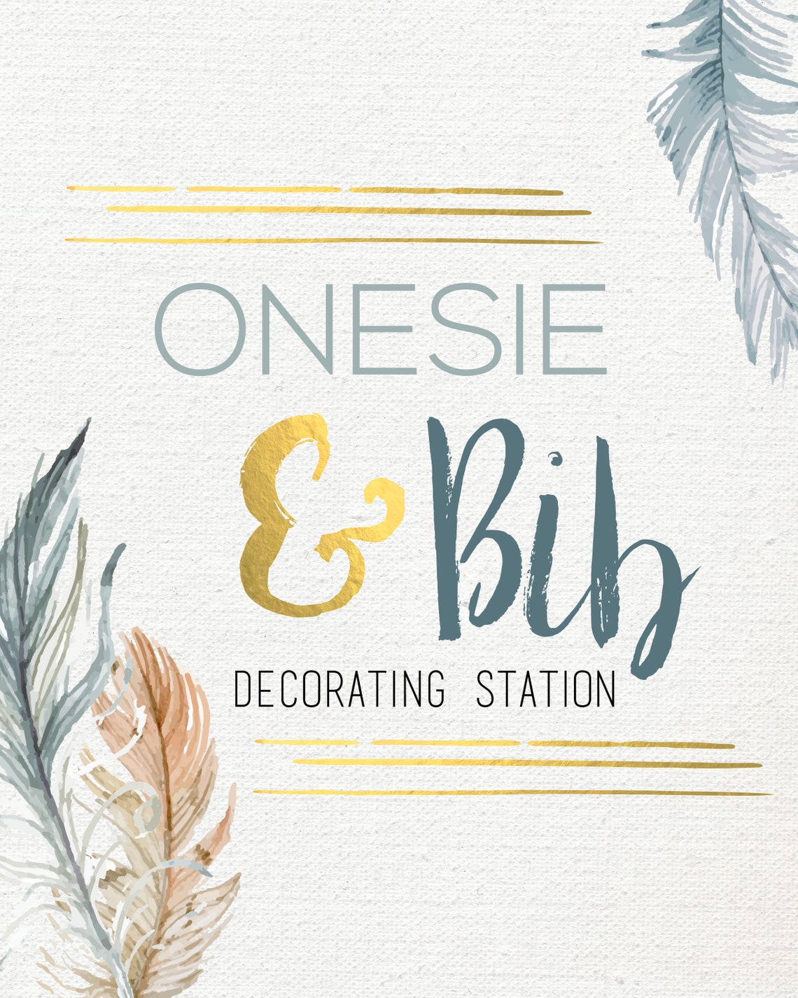 Onesie Decorating Station Sign Baby Boy Shower Activity Baby | Etsy