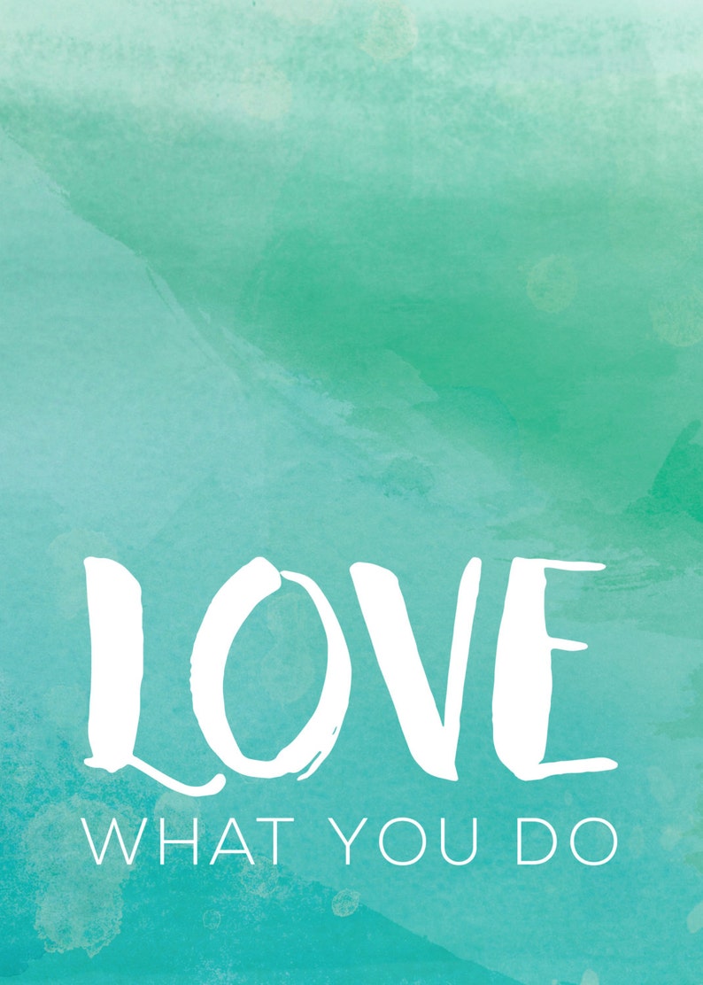 Inspirational Wall Art Do what you love Love what you do Etsy