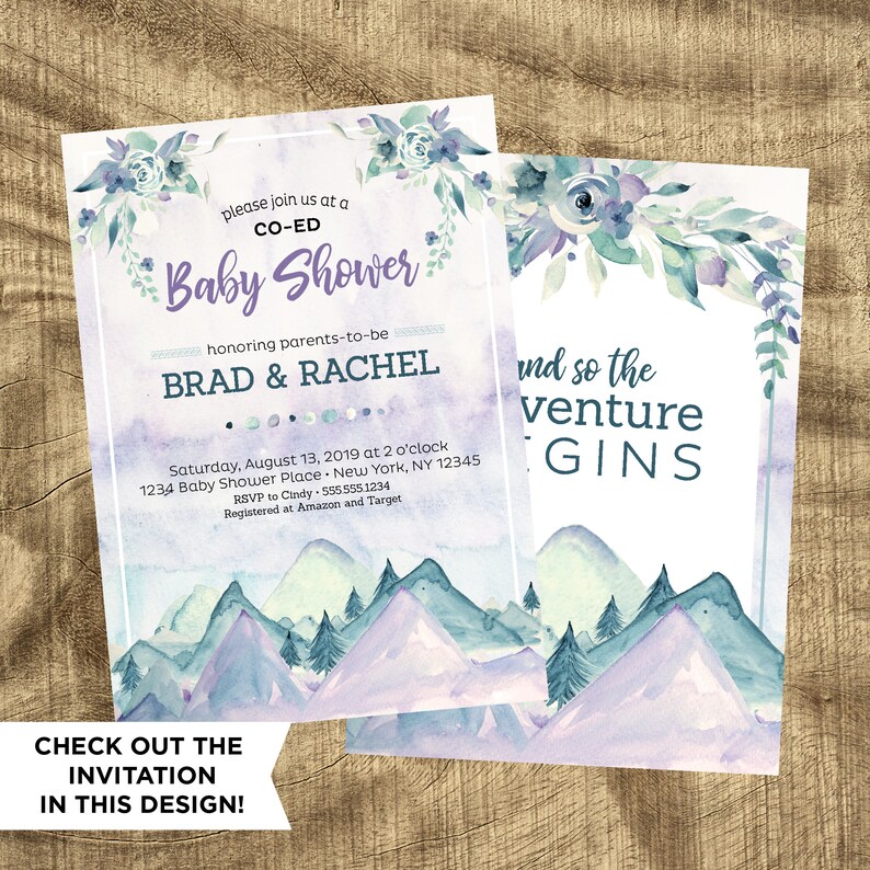 Baby Girl Shower Kit Adventure Awaits Mountain Baby Shower Decor Adventure Awaits Baby Shower Decor Adventure Begins Baby Shower