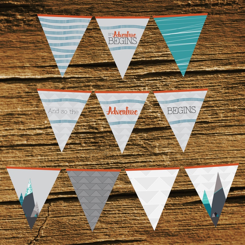 Adventure Theme Banner Baby Boy Party Supplies Matching Etsy