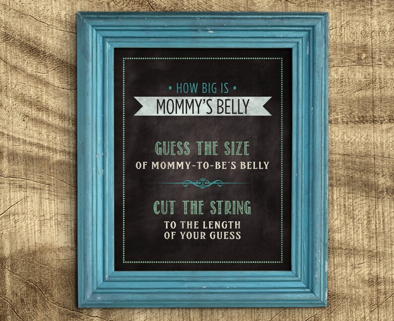 How Big Is Mommy S Belly Baby Shower Game Chalkboard Etsy How Big Is Mommy S Belly Baby Shower Game Chalkboard Etsy