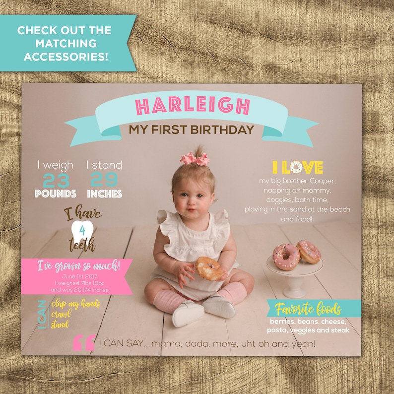 1st Birthday Thank You Custom Thank You note Donut Thank You Card Matching Thank You Donut Grow Up Thank You Donut Party Supplies