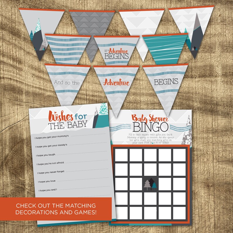 Adventure Baby Boy Shower Invitation Kit Baby Boy Shower Etsy