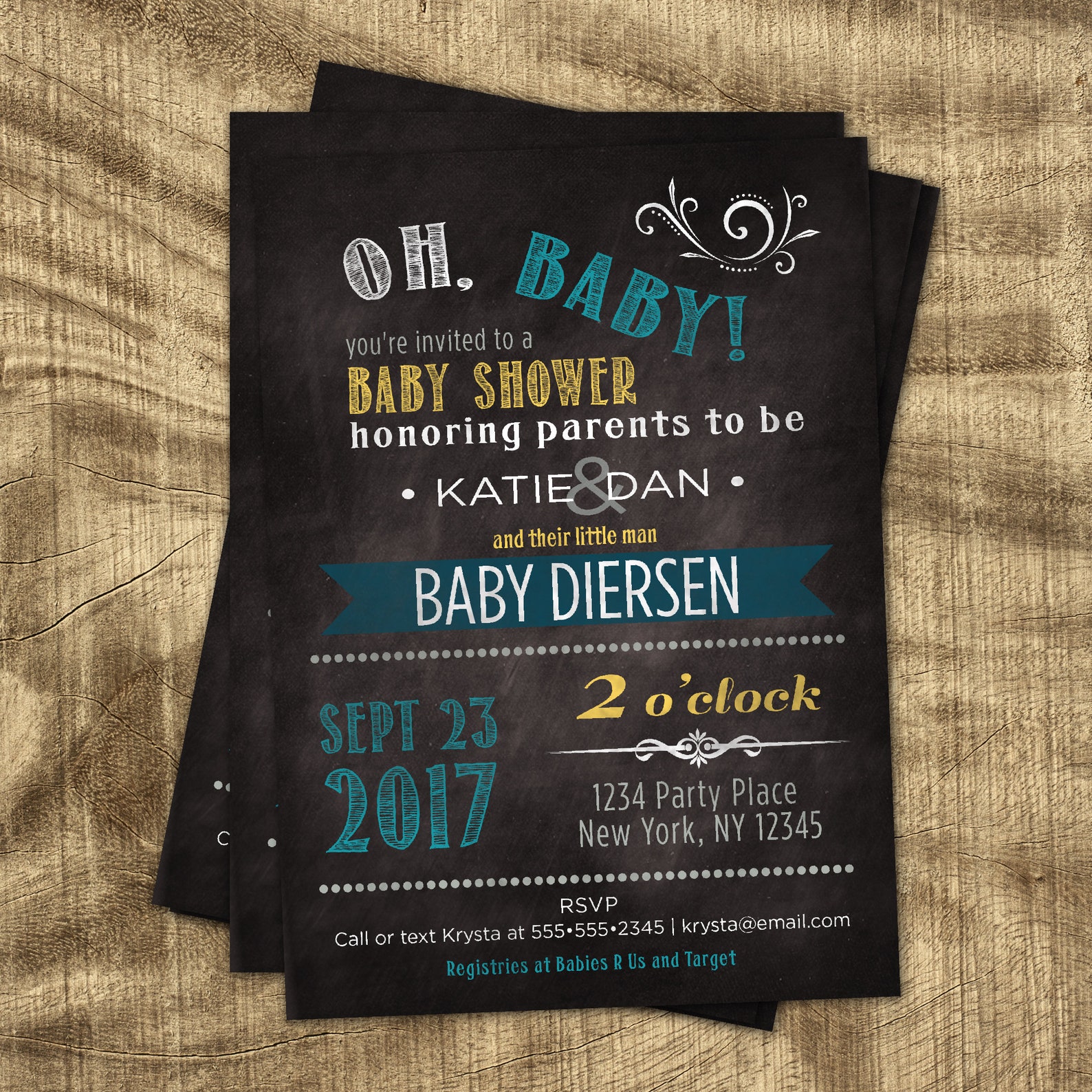 Gender Neutral Baby Shower Invitation Kit Coed Baby Shower Etsy